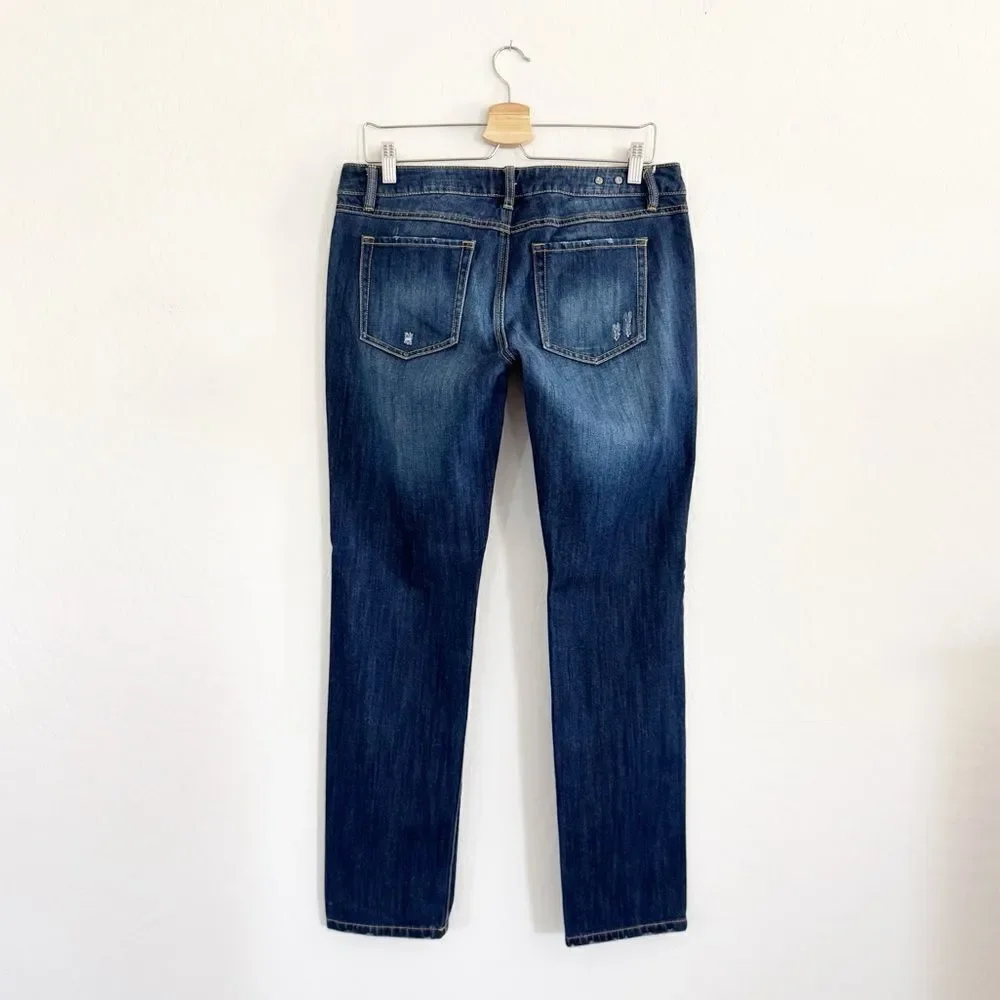 CAbi Slim Boyfriend Distressed Jeans #3045 Size 6